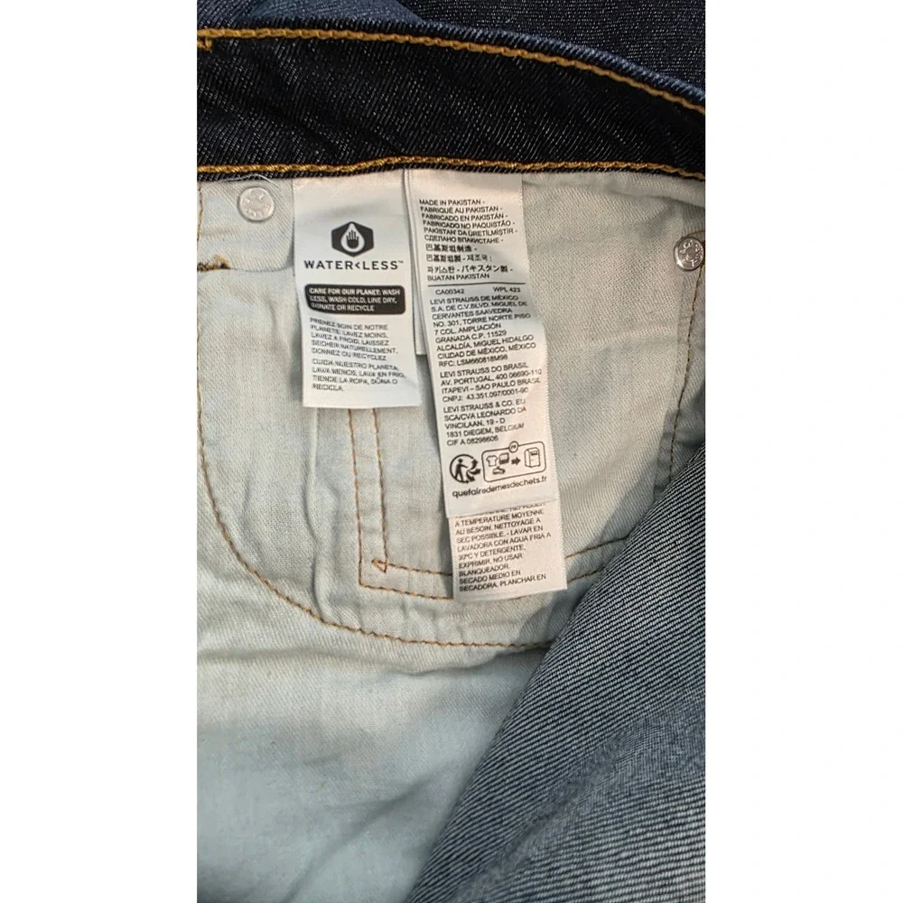 Levis 511‎ Slim Fit Stretch Jeans Men's 42x32 Dark Indigo Blue NEW